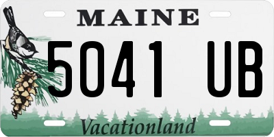 ME license plate 5041UB