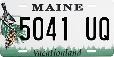 ME license plate 5041UQ