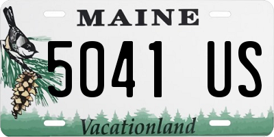 ME license plate 5041US