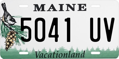 ME license plate 5041UV