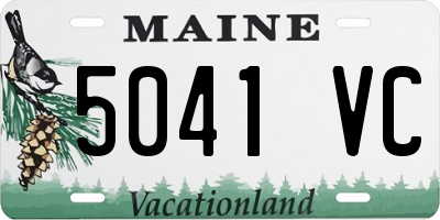 ME license plate 5041VC