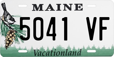 ME license plate 5041VF