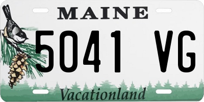 ME license plate 5041VG