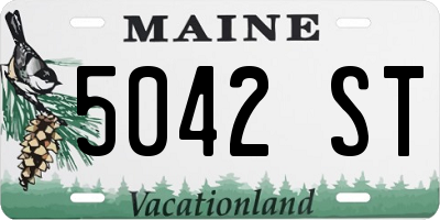 ME license plate 5042ST