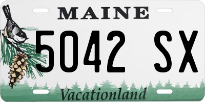ME license plate 5042SX