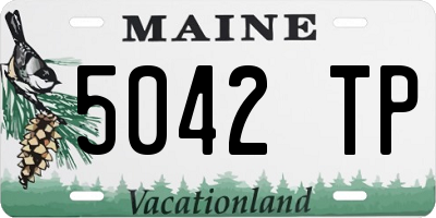 ME license plate 5042TP