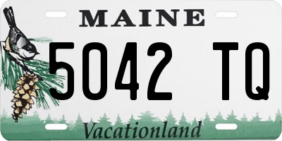 ME license plate 5042TQ