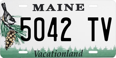 ME license plate 5042TV