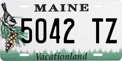 ME license plate 5042TZ