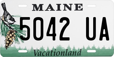 ME license plate 5042UA