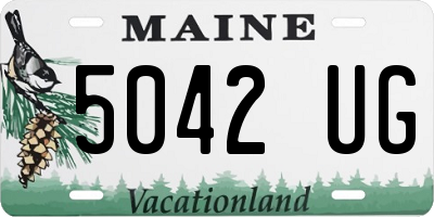 ME license plate 5042UG
