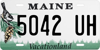 ME license plate 5042UH