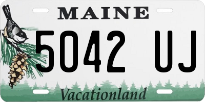 ME license plate 5042UJ