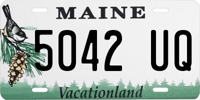 ME license plate 5042UQ