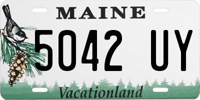 ME license plate 5042UY