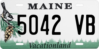 ME license plate 5042VB