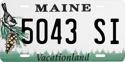 ME license plate 5043SI