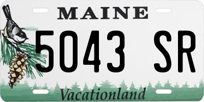 ME license plate 5043SR