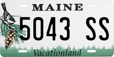 ME license plate 5043SS