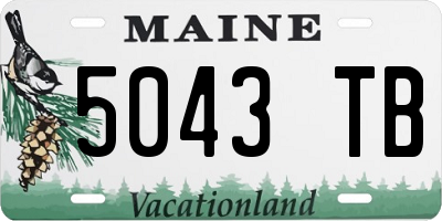 ME license plate 5043TB