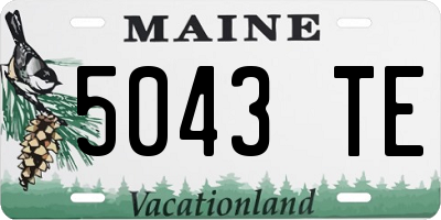 ME license plate 5043TE