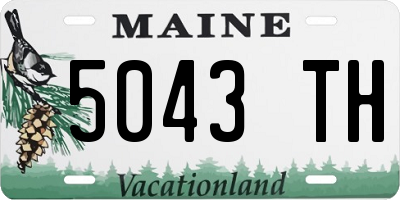 ME license plate 5043TH