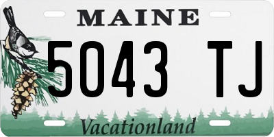 ME license plate 5043TJ