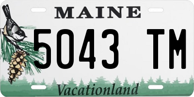 ME license plate 5043TM