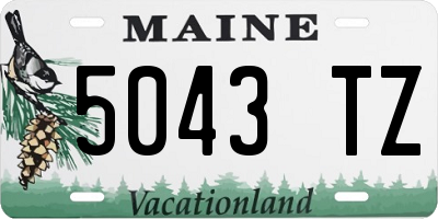 ME license plate 5043TZ