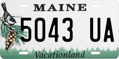 ME license plate 5043UA