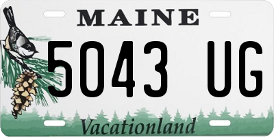 ME license plate 5043UG