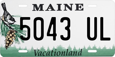 ME license plate 5043UL