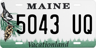 ME license plate 5043UQ