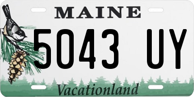 ME license plate 5043UY