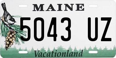 ME license plate 5043UZ