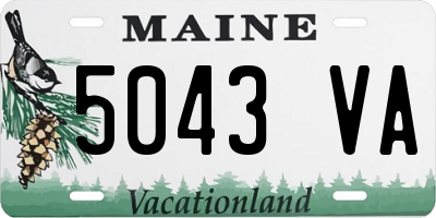 ME license plate 5043VA