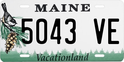 ME license plate 5043VE