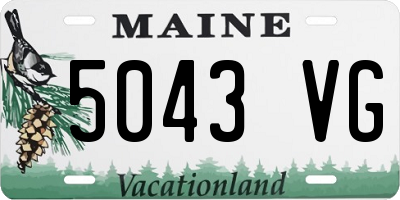 ME license plate 5043VG