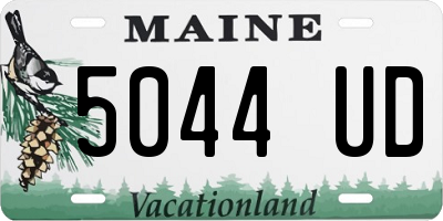 ME license plate 5044UD