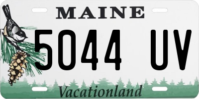 ME license plate 5044UV