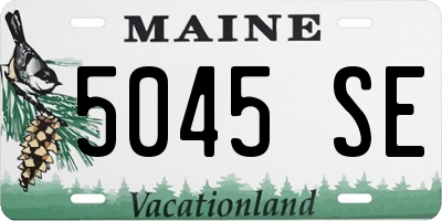 ME license plate 5045SE