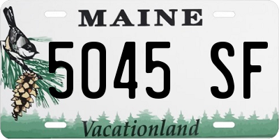 ME license plate 5045SF