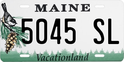 ME license plate 5045SL