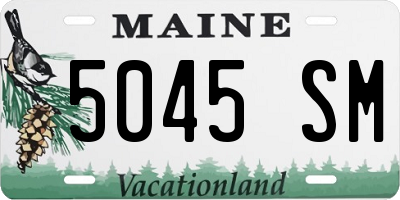 ME license plate 5045SM