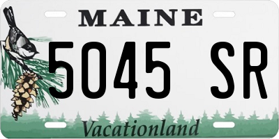 ME license plate 5045SR