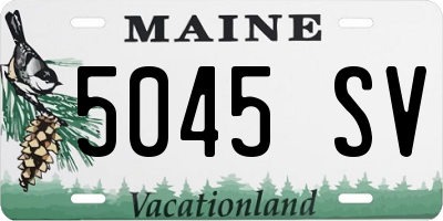 ME license plate 5045SV