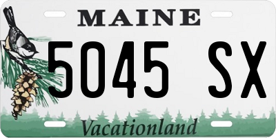 ME license plate 5045SX