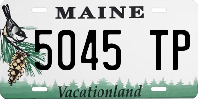 ME license plate 5045TP