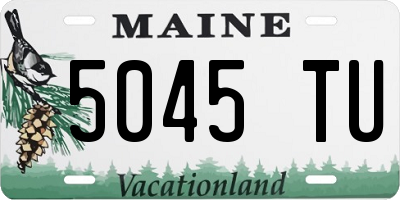 ME license plate 5045TU