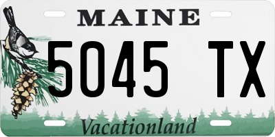 ME license plate 5045TX